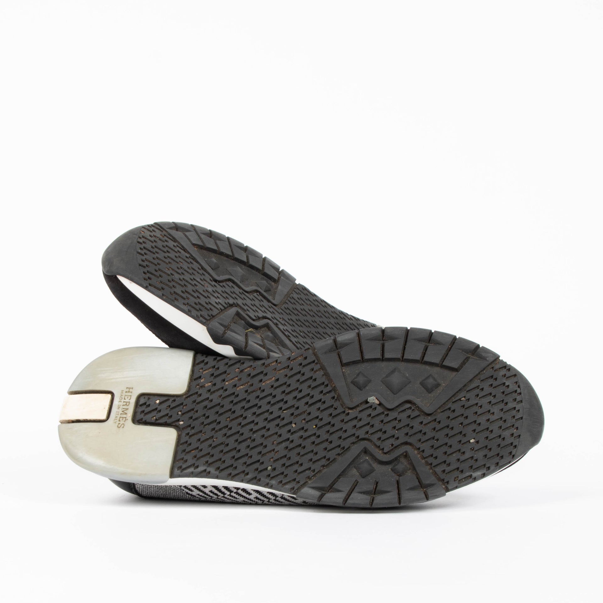 Hermes Black/White Addict Sneakers - Size 39
