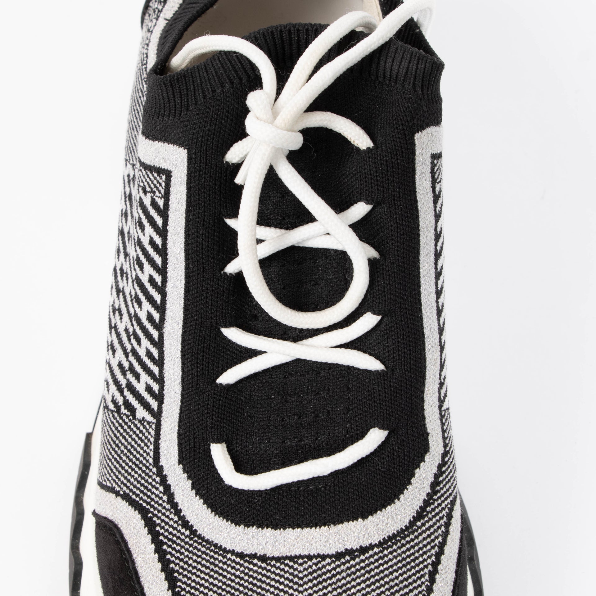 Hermes Black/White Addict Sneakers - Size 39