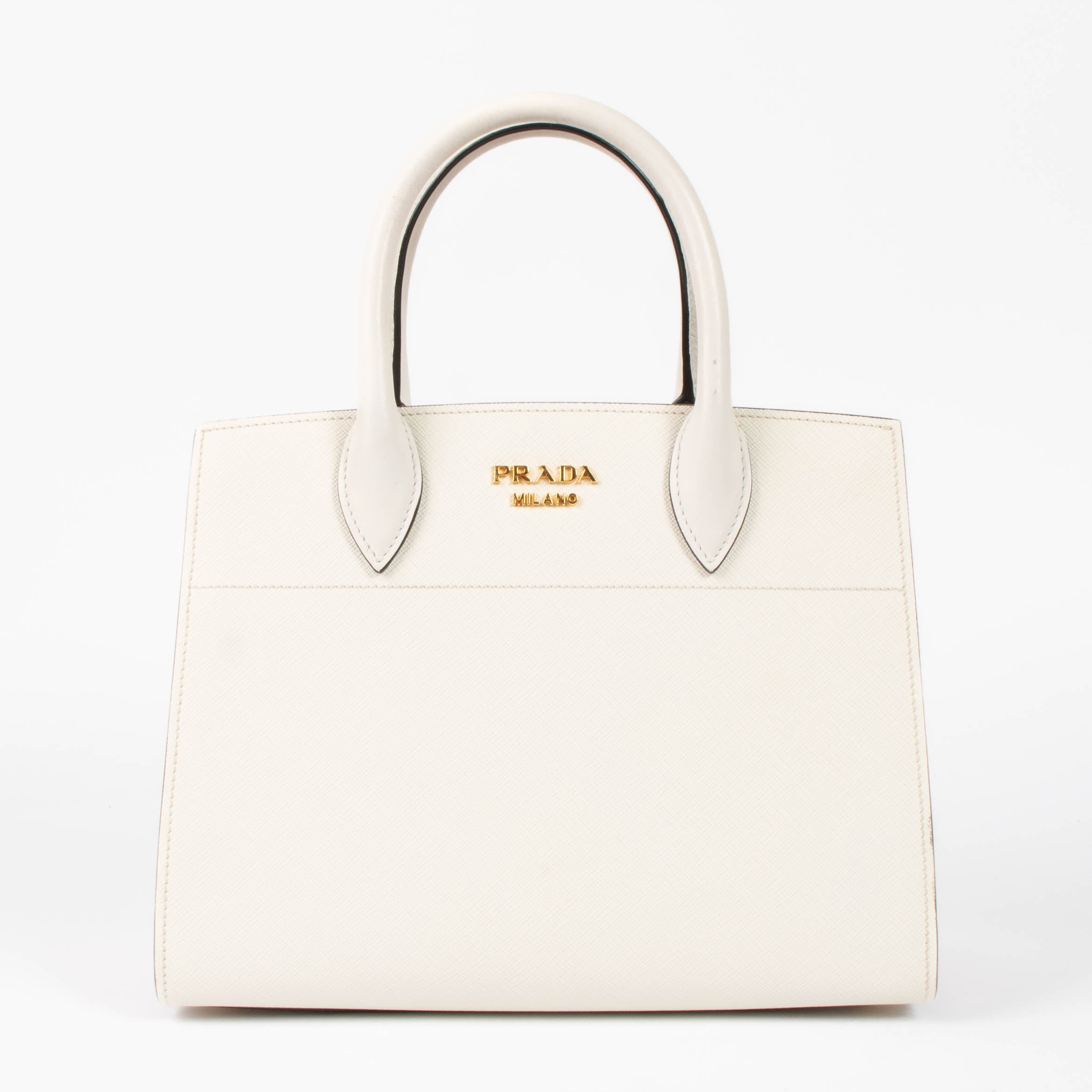 Prada White/Pink Small Bibliothèque Tote – Labellov