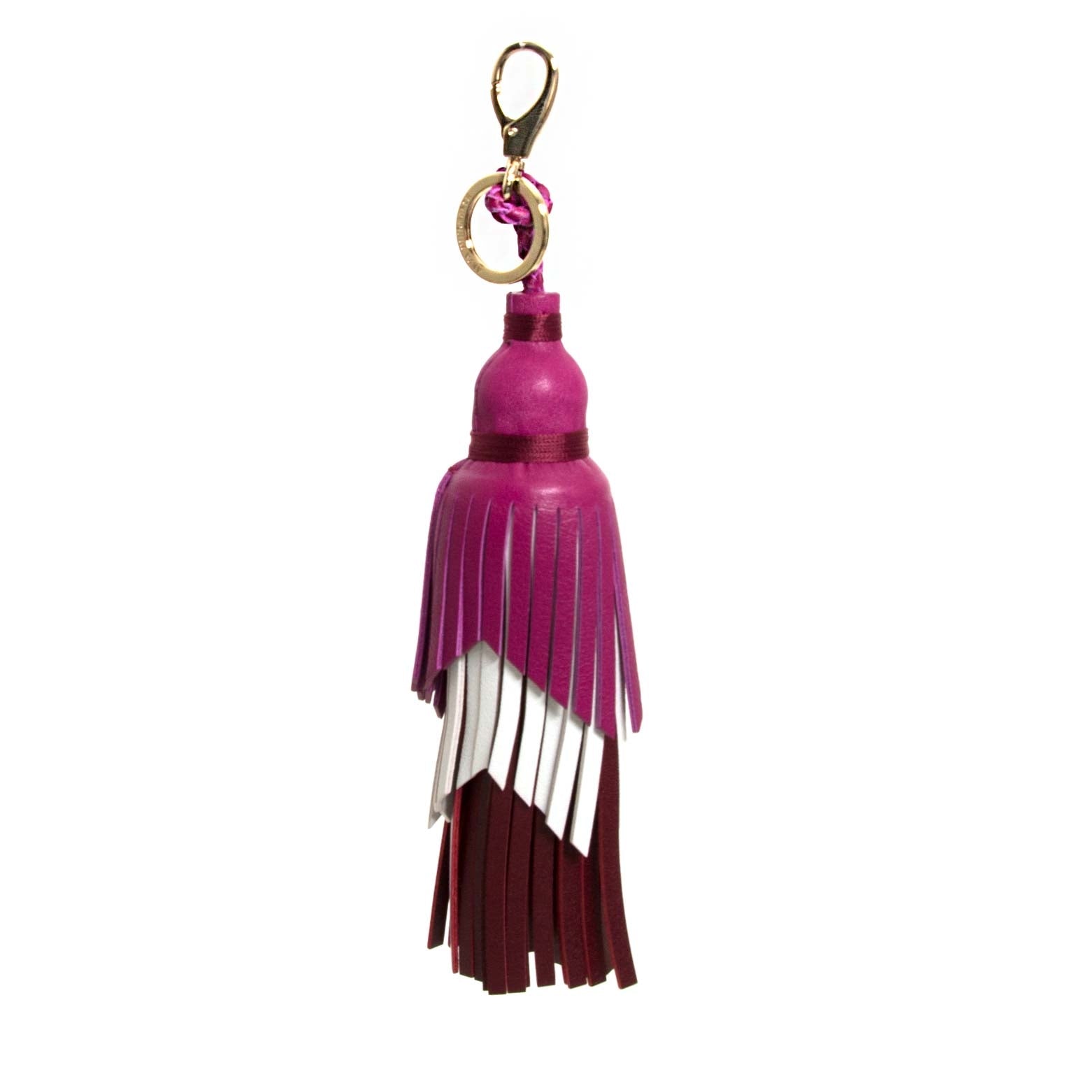 achetez Anya Hindmarch Pink Three Tiered Tassel Key Ring chez labello pour le meilleur prix