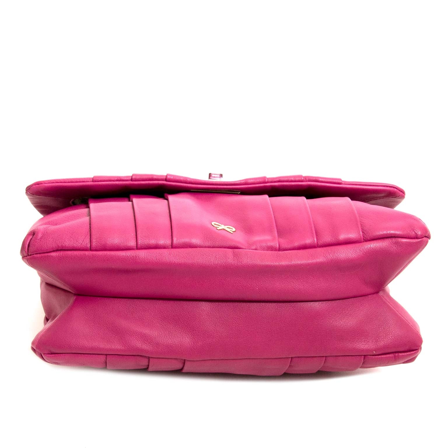 anya hindmarch pink leather shoulder bag now for sale at labellov vintage fashion webshop belgium