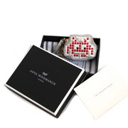 Anya Hindmarch Silver Metallic Space Coin Purse now for sale at labellov vintage fashion webshop belgium