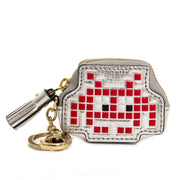 Anya Hindmarch Silver Metallic Space Coin Purse now for sale at labellov vintage fashion webshop belgium