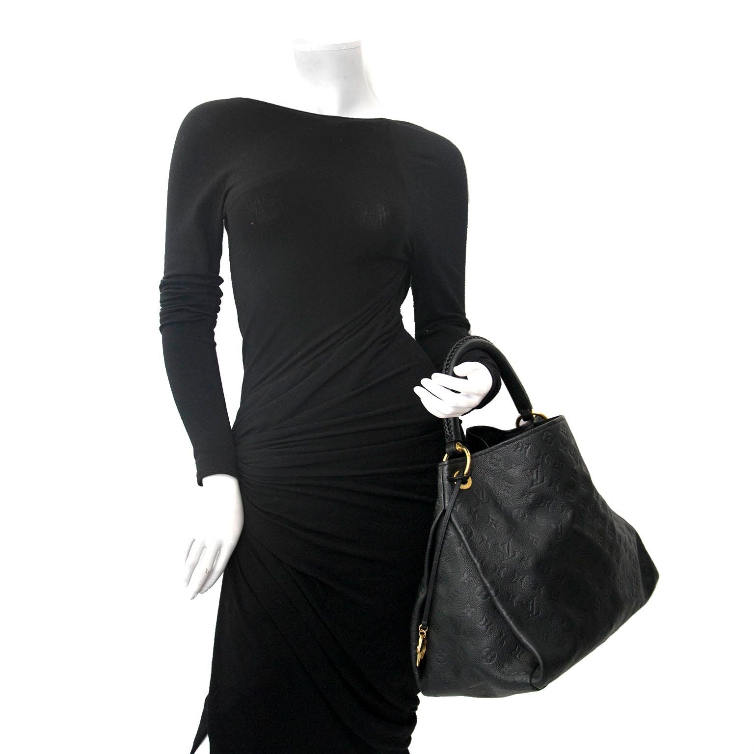 koop Louis Vuitton Black Leather Artsy MM en betaal veiling online