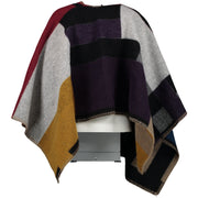 Burberry Prorsum Color-Block Wool Cashmere Blanket Poncho