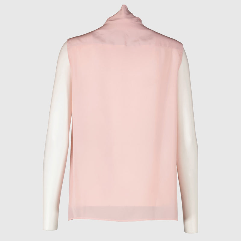 Miu Miu 2018 Pink Silk Sleeveless Shirt - Size IT40