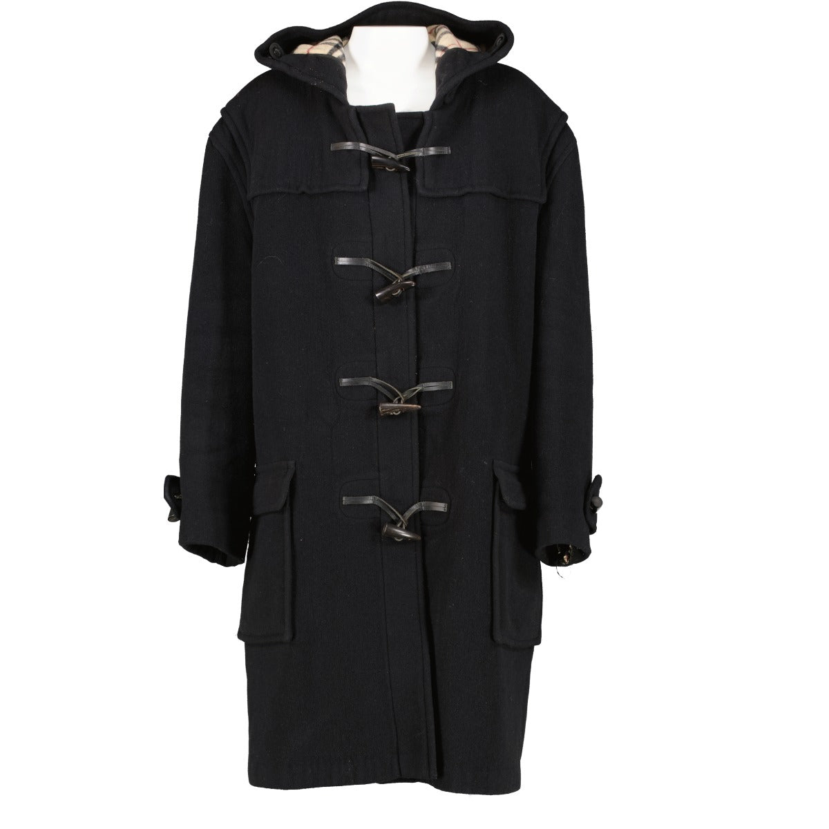 Shop safe online at Labellov in Antwerp, Brussels and Knokke this 100% authentic second hand Burberry Navy Blue Duffle Coat