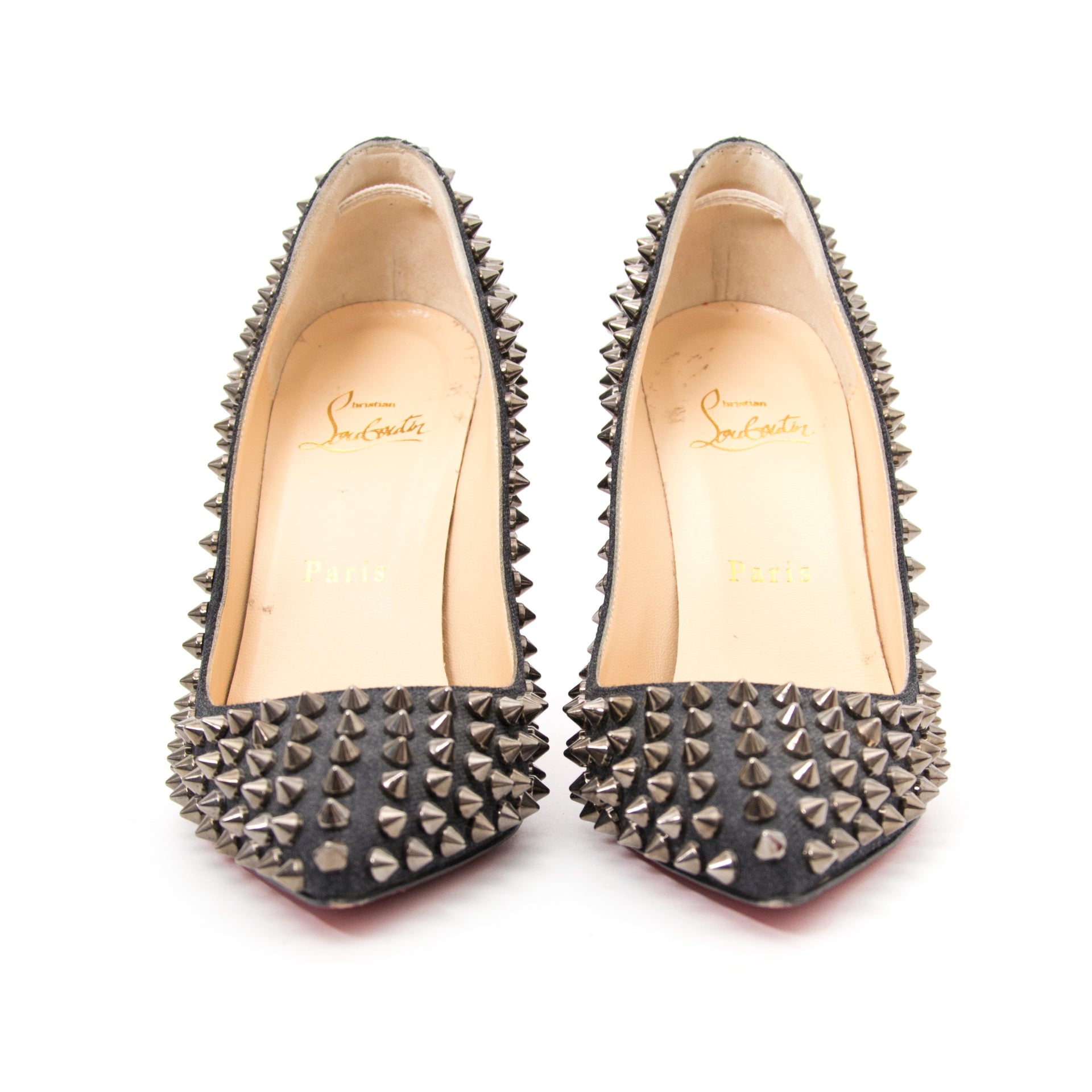 Acheter secur en ligne votre chaussures talons Christian Louboutin Follies Spikes 100mm