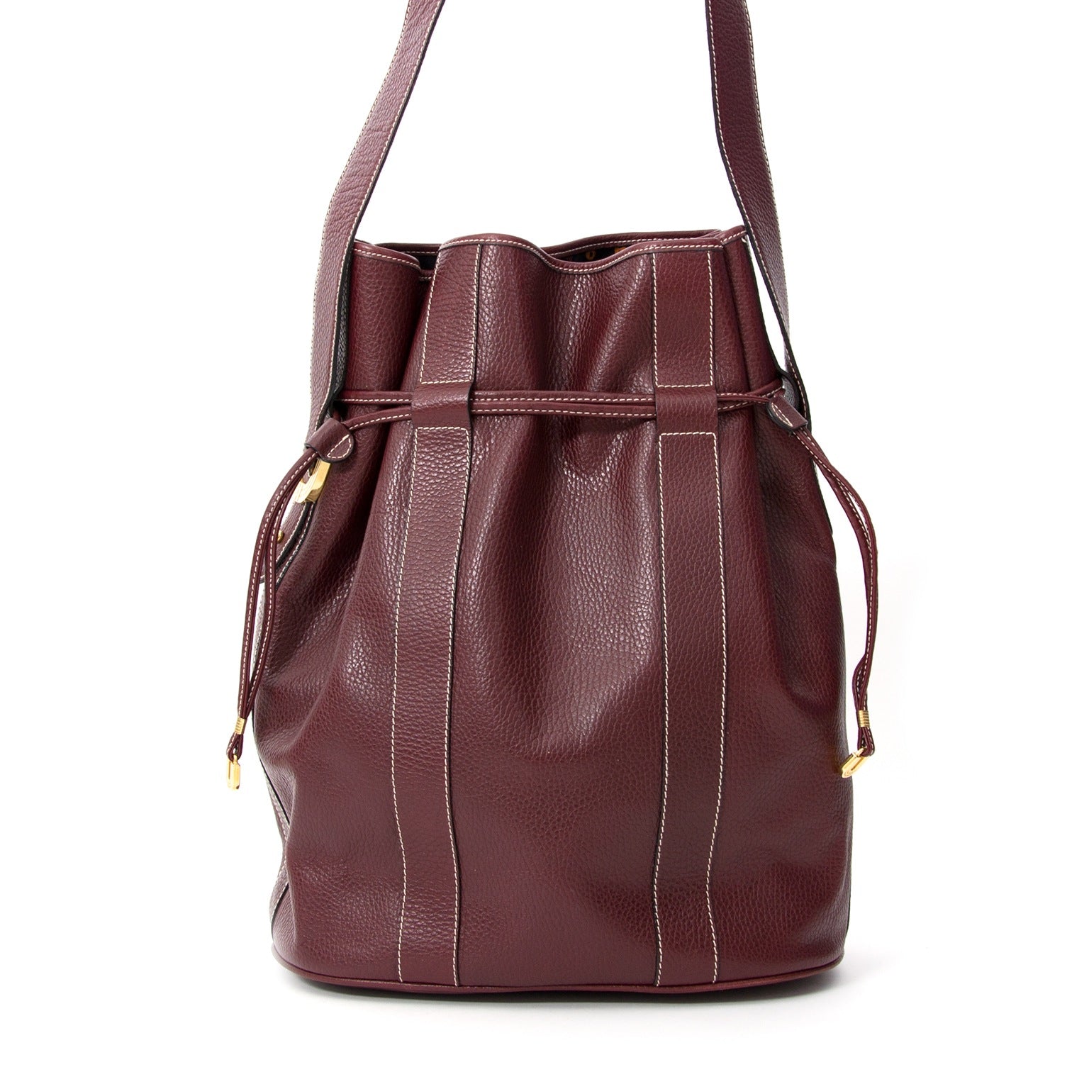 Emanuel Ungaro Burgundy Leather Bag, buy it on Labellov, an online platfom for luxury goods