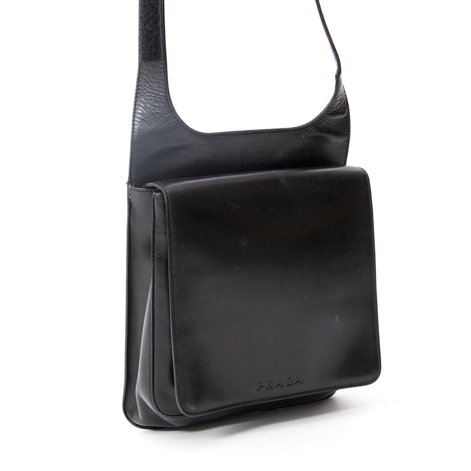 Prada Black Vintage Leather Cross-Body Bag, For designer brands such as Louis Vuitton, Hermes, Chanel, Delvaux and many more, visit the online platform Labellov. The website offers a safe and secure platform to sell and buy new or preloved luxurious bags.