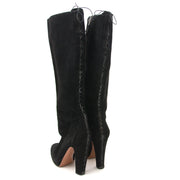 alaïa suede lace-up knee boots now for sale at labellov vintage fashion webshop belgium
