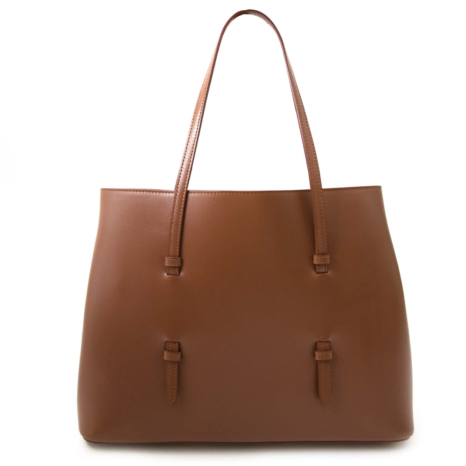 alaïa brown leather tote now for sale at labellov vintage fashion webshop belgium