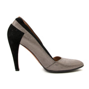 alaïa black suede & silver pumps now for sale at labellov vintage fashion webshop belgium