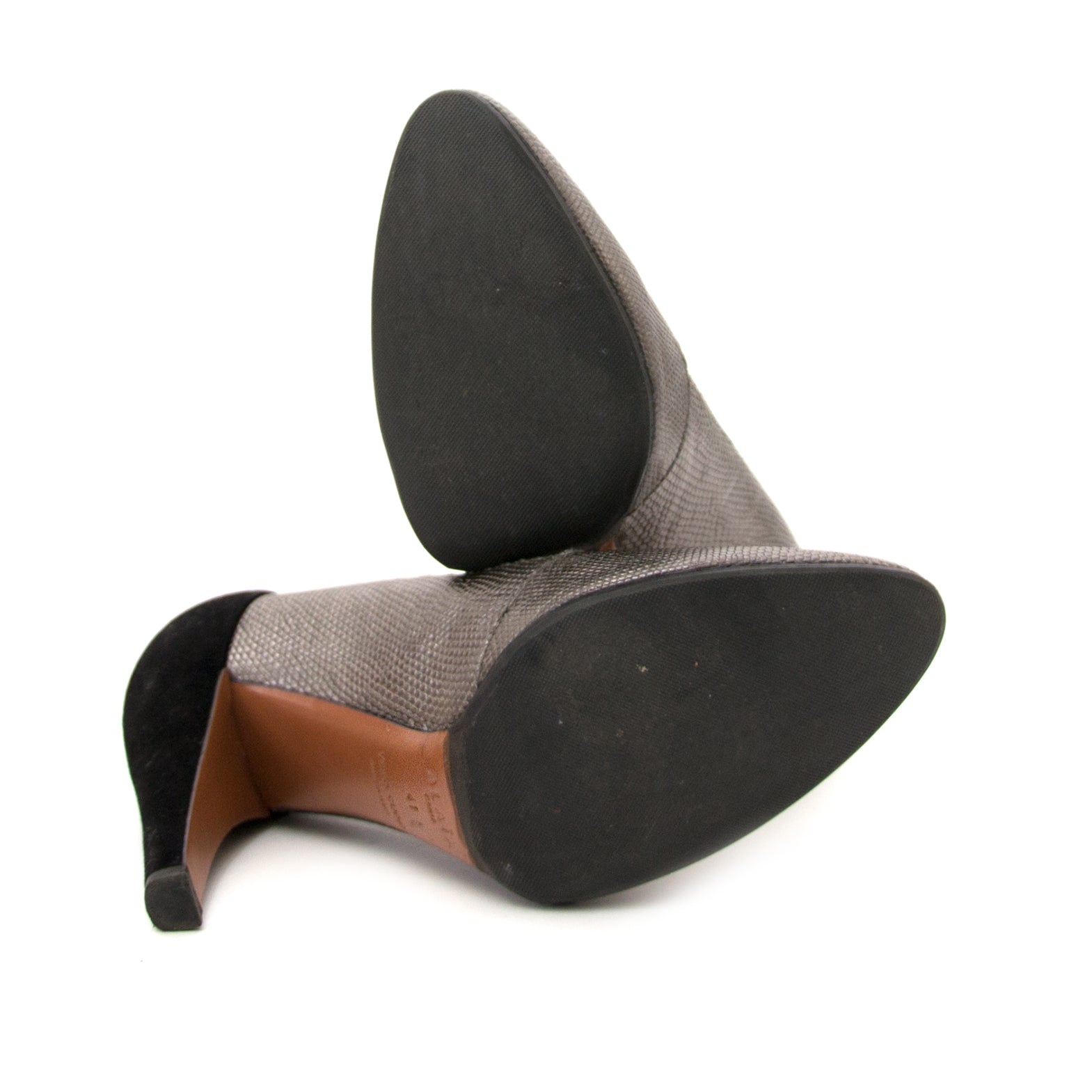 alaïa black suede & silver pumps now for sale at labellov vintage fashion webshop belgium