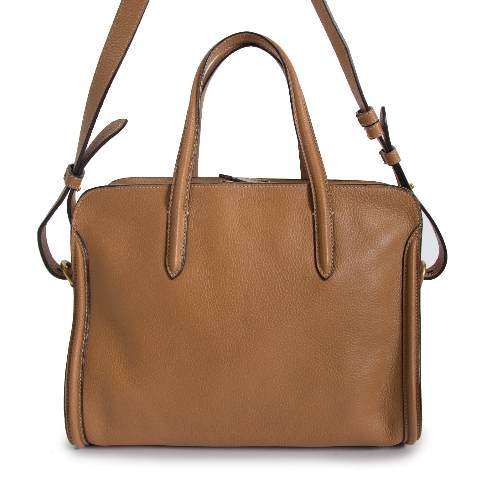 koop veilig Alexander McQueen Medium Camel Padlock Satchel Bag aan goede prijs bij Labellov in Antwerpen