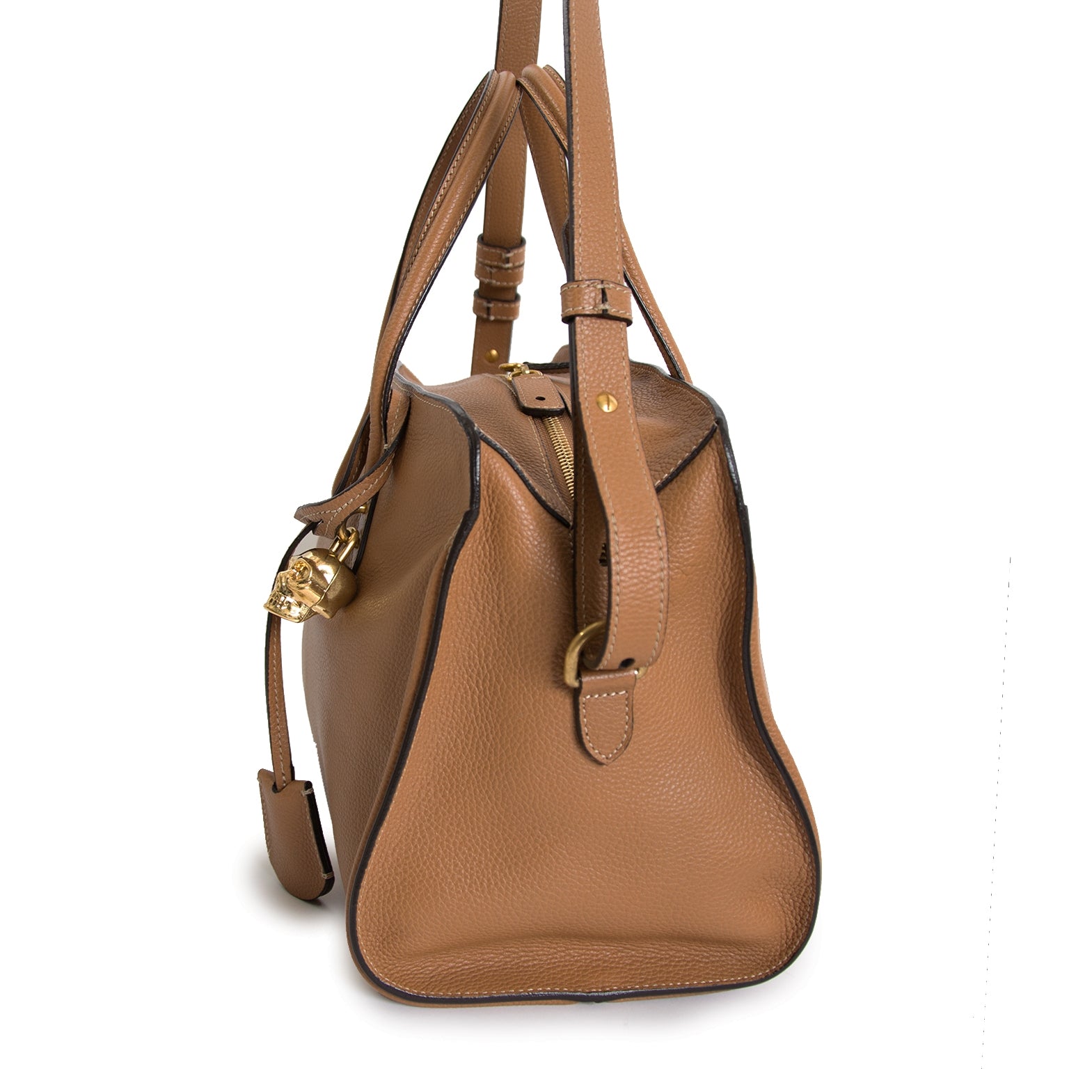 achetez en ligne Alexander McQueen Medium Camel Padlock Satchel Bag à un bon prix chez Labellov à Anvers