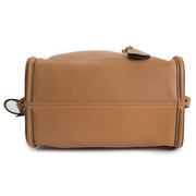 safe and secure shopping Alexander McQueen Medium Camel Padlock Satchel Bag