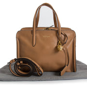 Alexander McQueen Medium Camel Padlock Satchel Bag