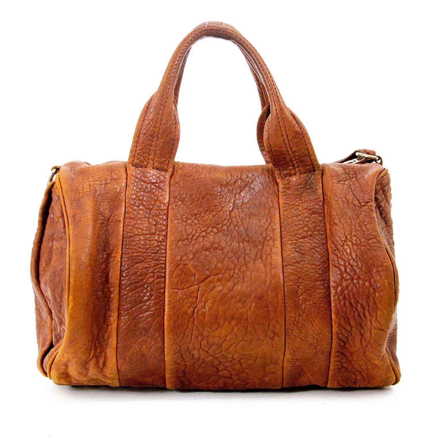 alexander wang brown grained leather rocco bag now for sale at labellov vintage fashion webshop belgium