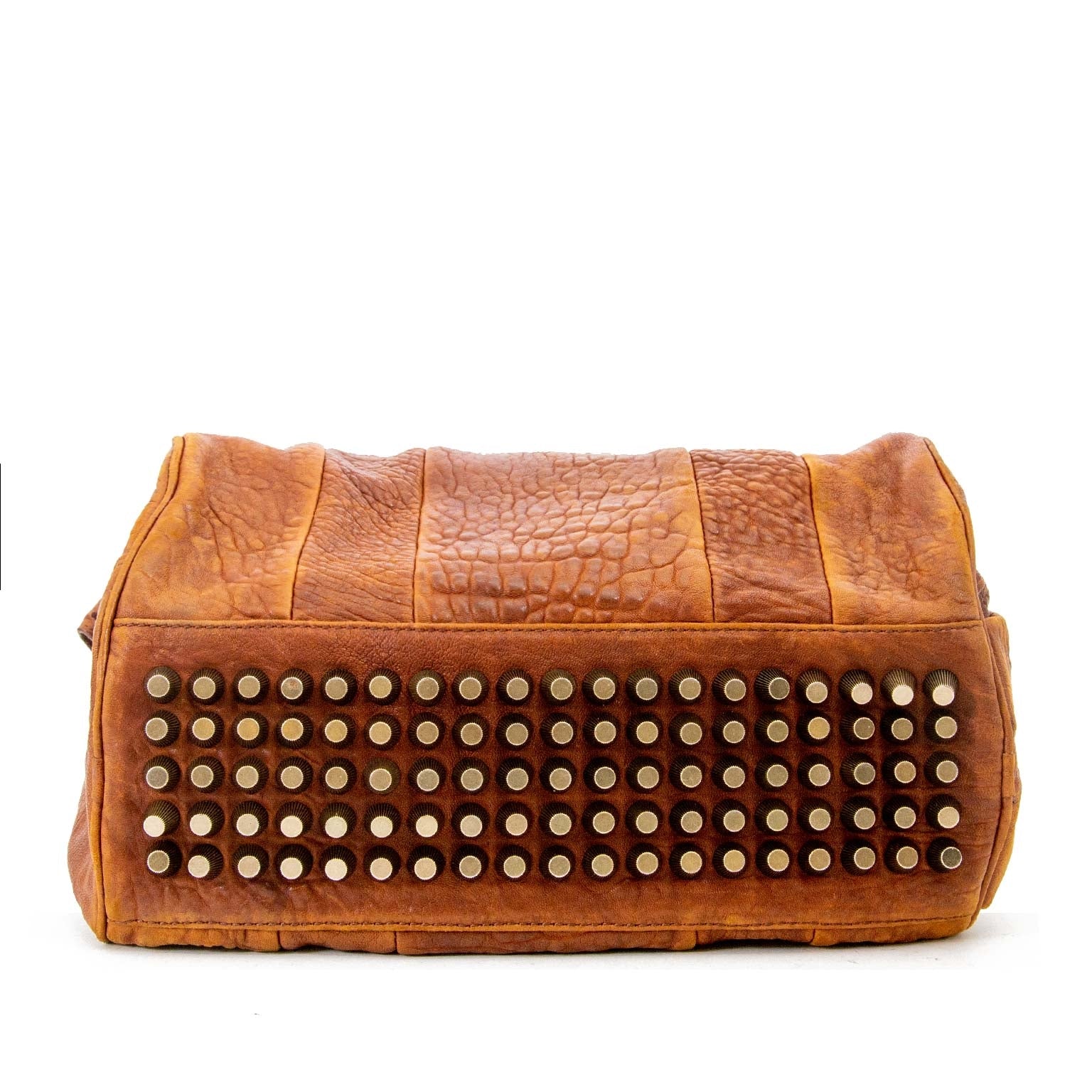 alexander wang brown grained leather rocco bag now for sale at labellov vintage fashion webshop belgium