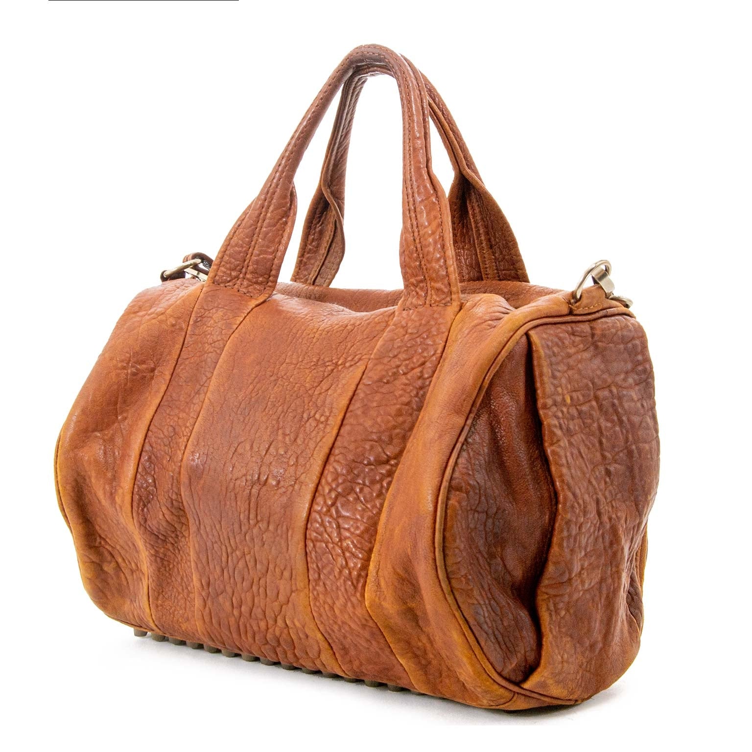 alexander wang brown grained leather rocco bag now for sale at labellov vintage fashion webshop belgium