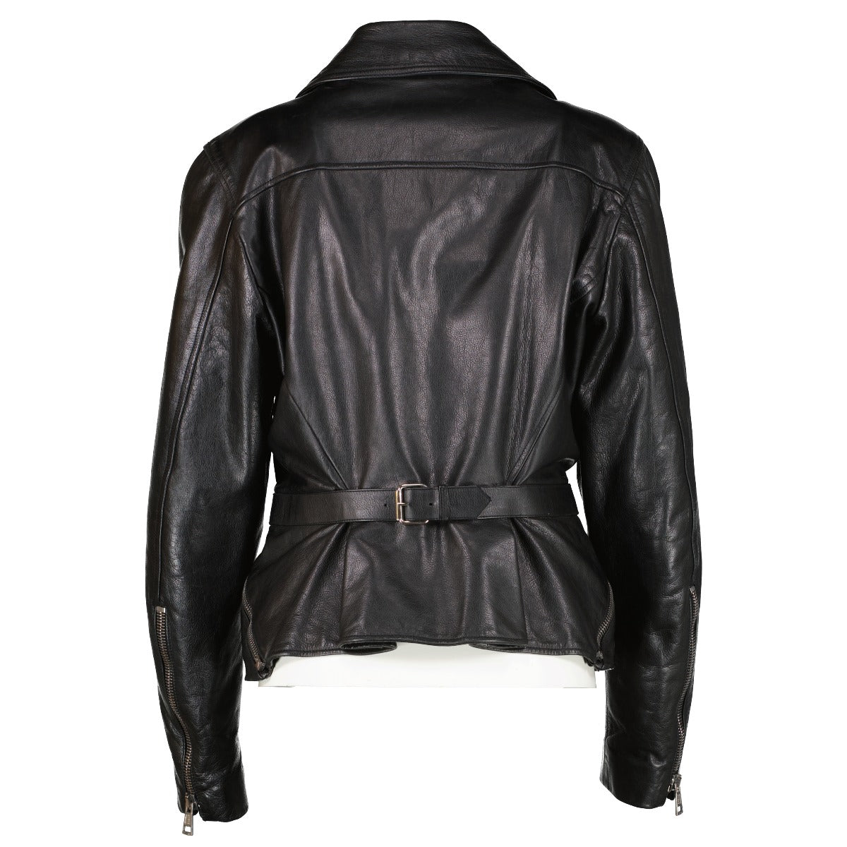 Blouson motard en cuir noir Alexander McQueen - Taille IT44