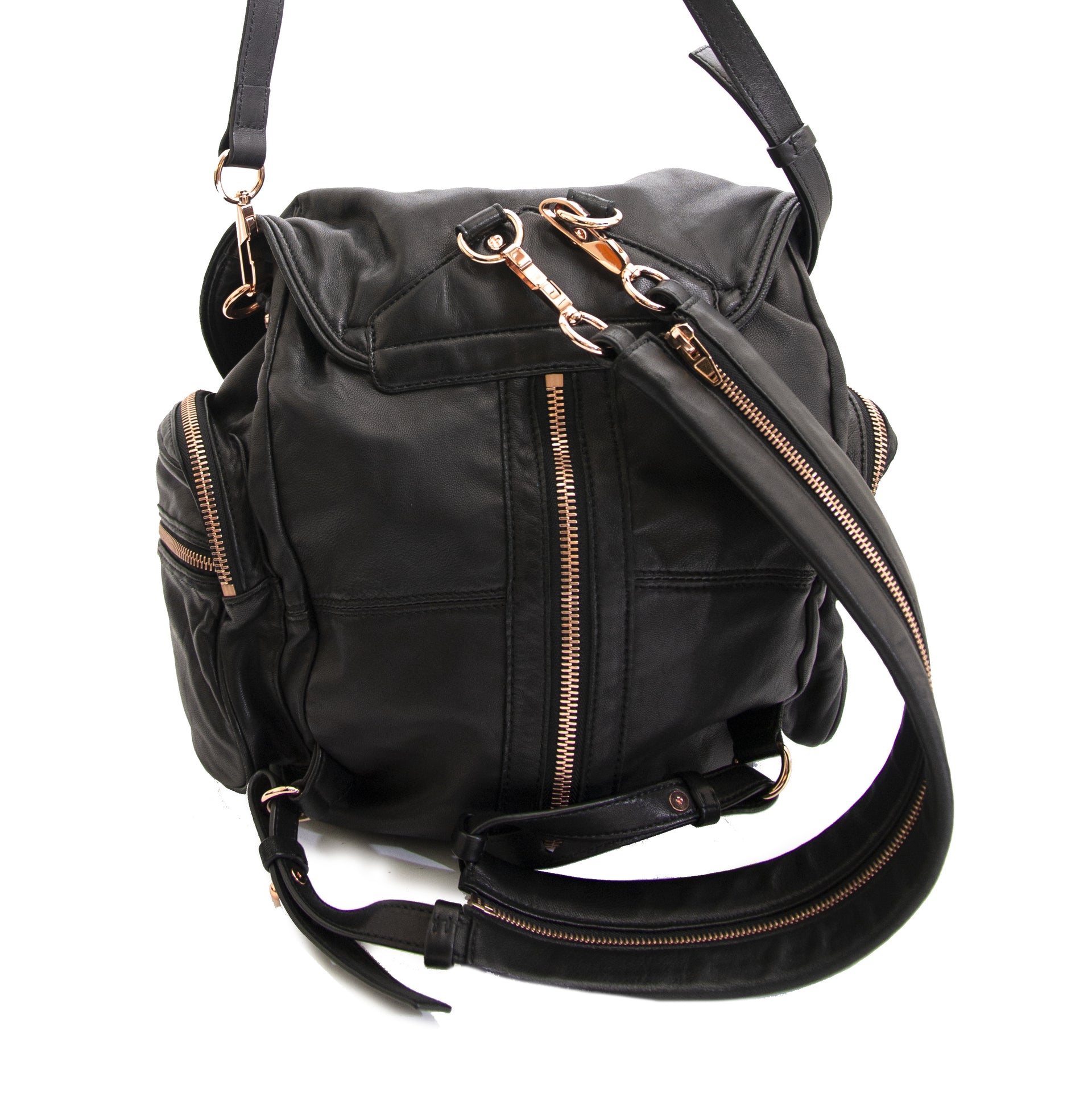 Authentieke tweedehands Alexander Wang Marti Backpack Rose Gold Zipper koop online LabelLOV
