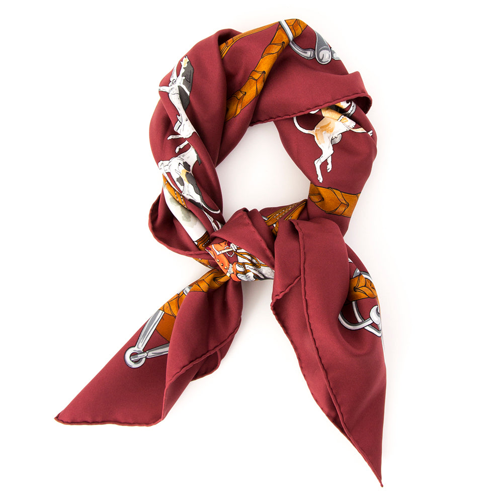 Hermès carré de soie ' Le bien aller ' in 100% silk at the best price on vintage luxury webshop Labellov