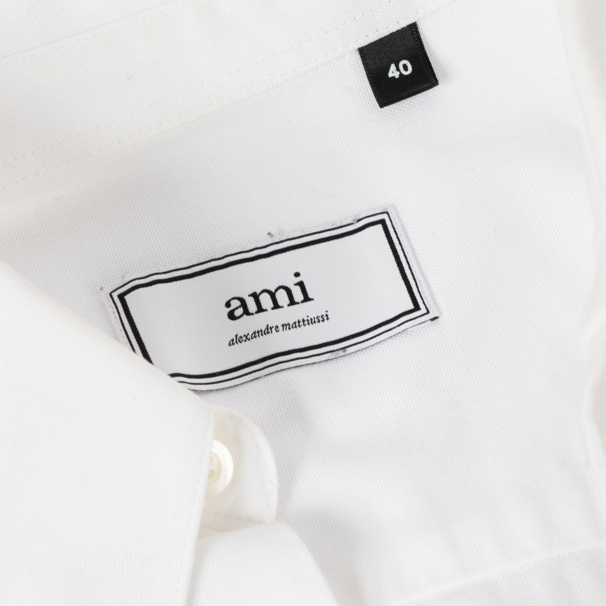 Chemise AMI Paris en popeline de coton blanc - Taille FR 40