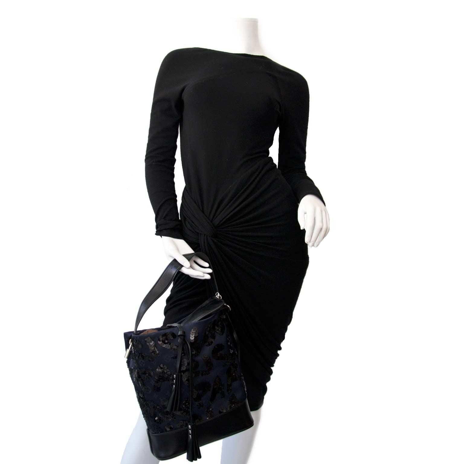 Louis Vuitton Spotlight Monogram Graffiti Dark Blue GM Sequin By Stephen Sprouse for sale at labellov