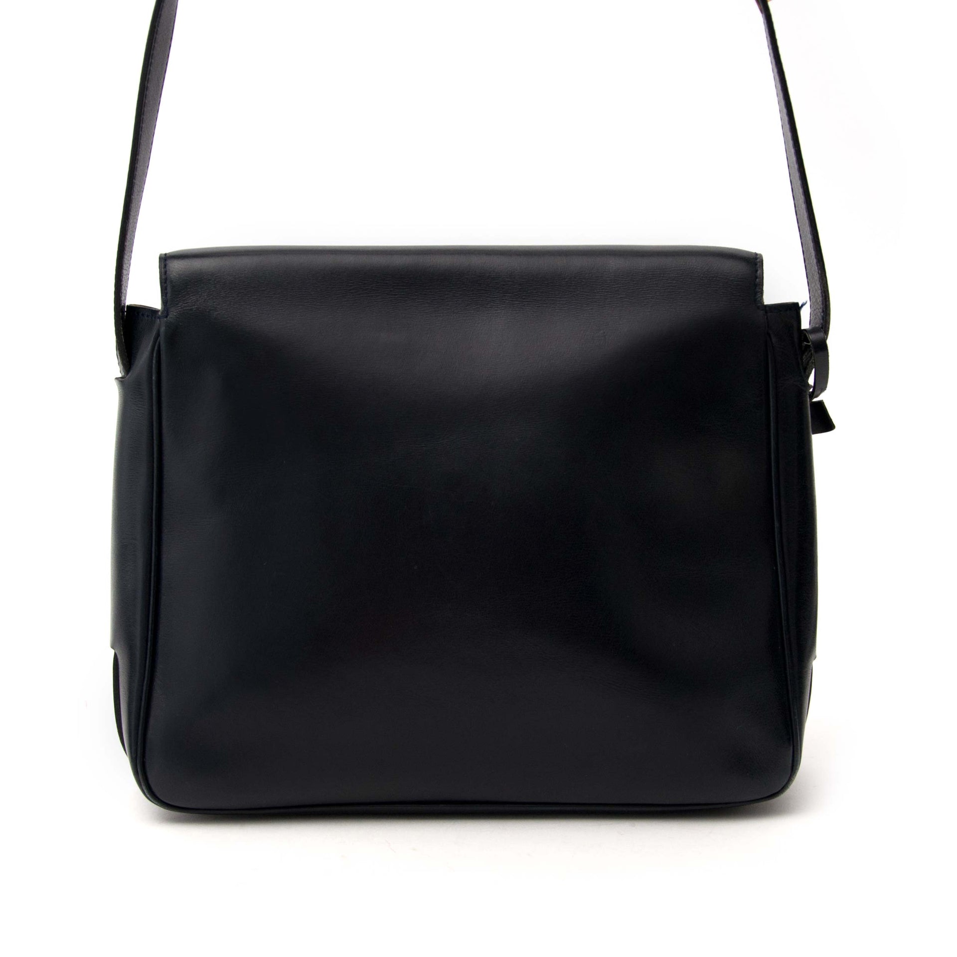 koop online jou tweedehads Delvaux Dark Blue Shoulder Bag