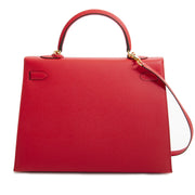 buy your As New Hermès Kelly 35 Sellier Rouge Tomate PHW right now
