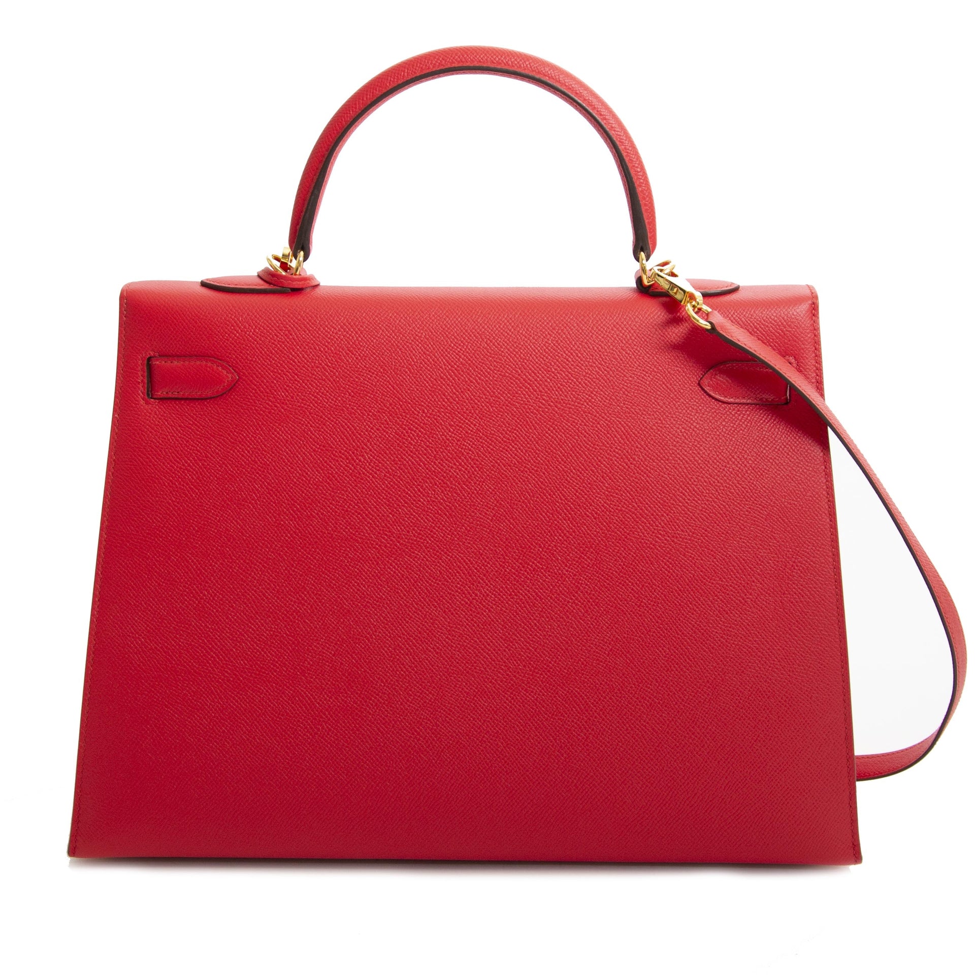 buy your As New Hermès Kelly 35 Sellier Rouge Tomate PHW right now