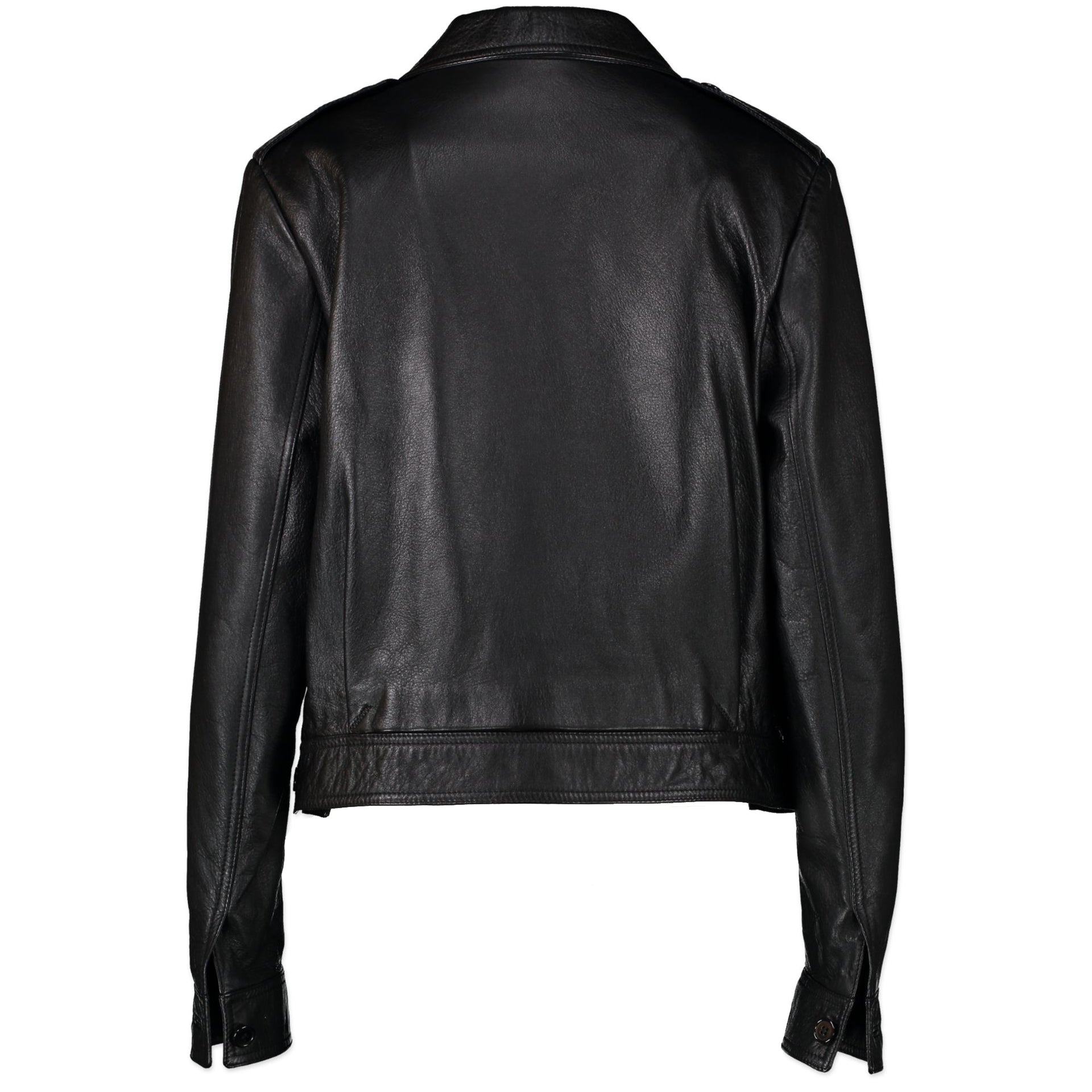 Saint Laurent Black Lamb Leather Jacket available online at Labellov secondhand luxury