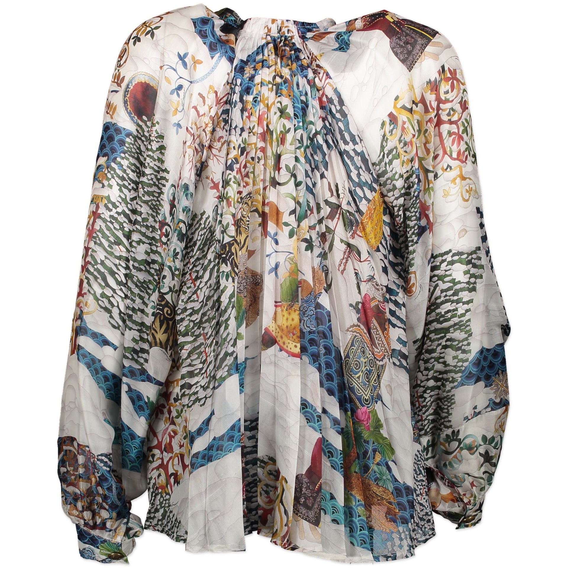 Gucci 100% Silk Printed Blouse