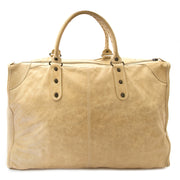 Balenciaga Beige Leather Weekender Bag for sale for the best price at Labellov