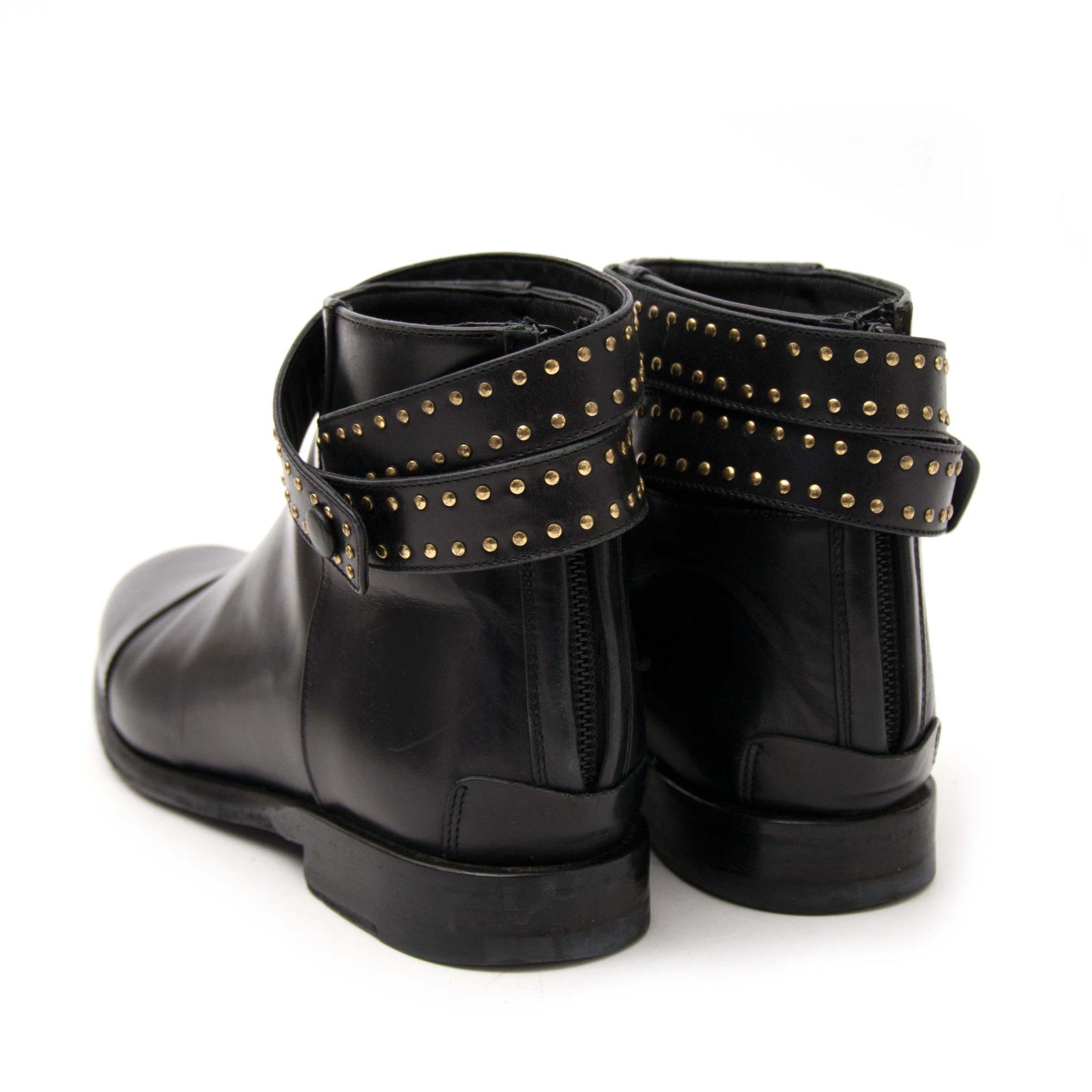 Balenciaga Black Studded Ankle Strap Boots veilig online tegen de beste prijs
