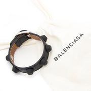 shop safe online seocndhand Balenciaga Black Studded Bracelette