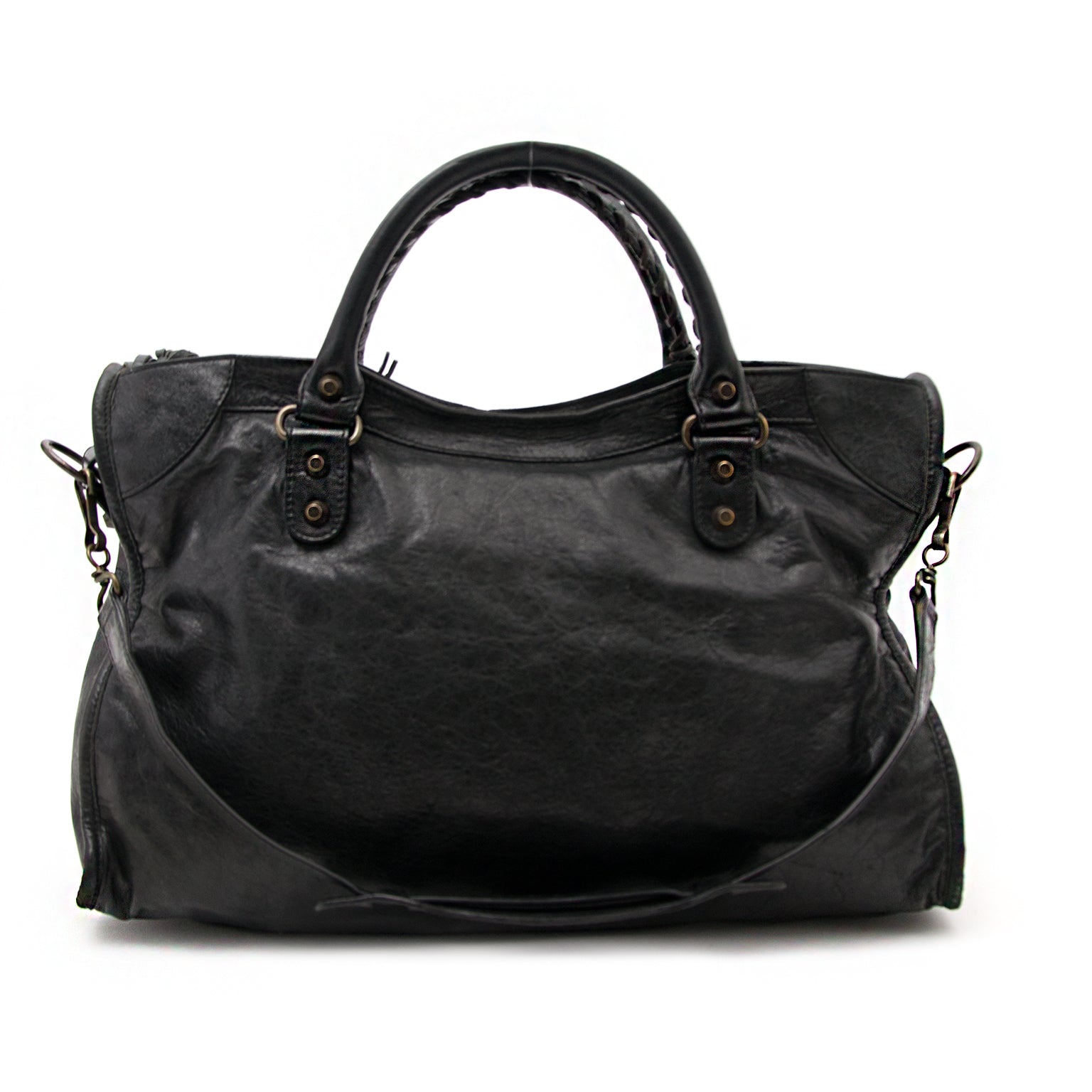 Balenciaga Zwarte Kalfslederen City Handtas nu online op labellov.com tegen de beste prijs.