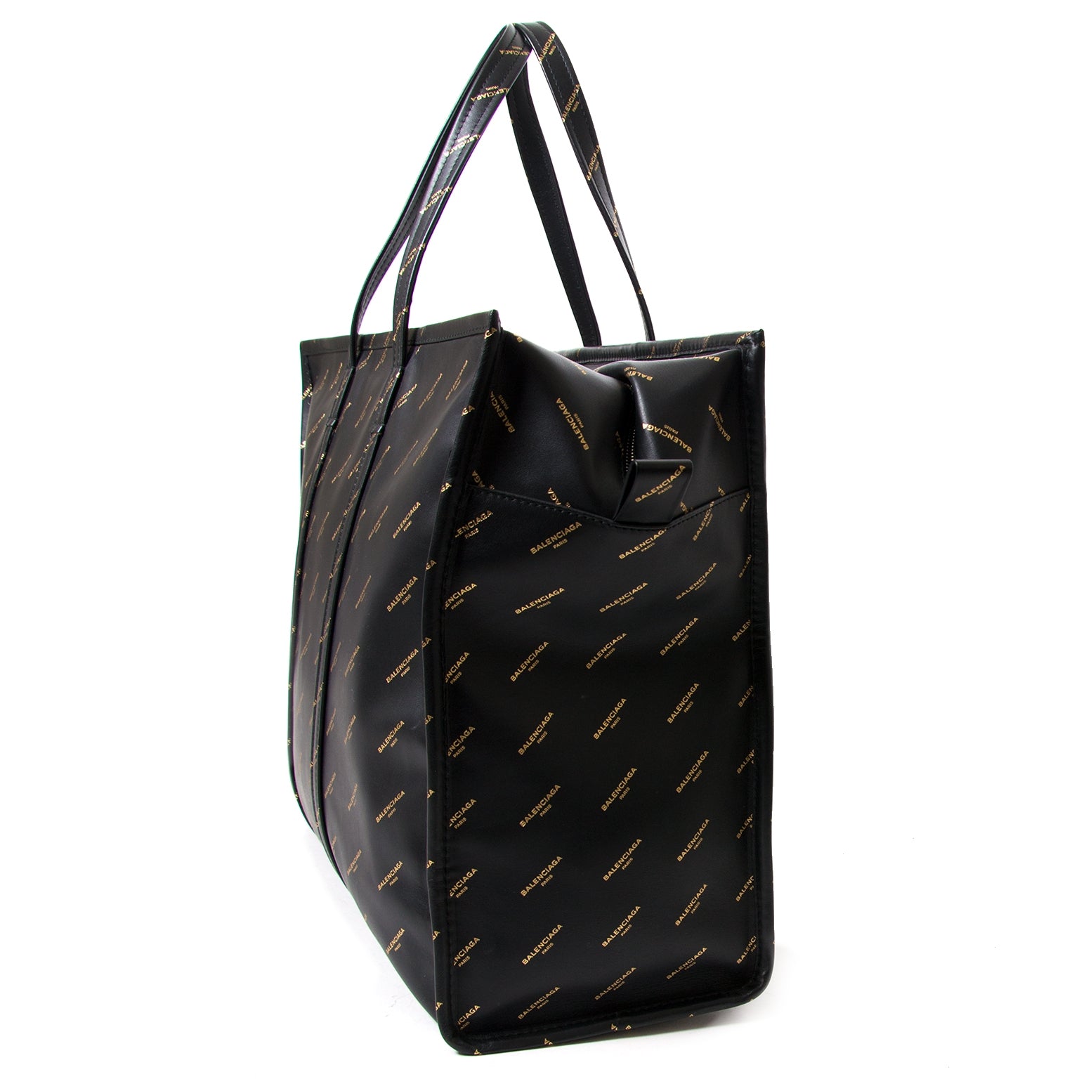 Balenciaga Large Black Gold Logo Bazar Shopper te koop bij Labellov in Antwerpen
