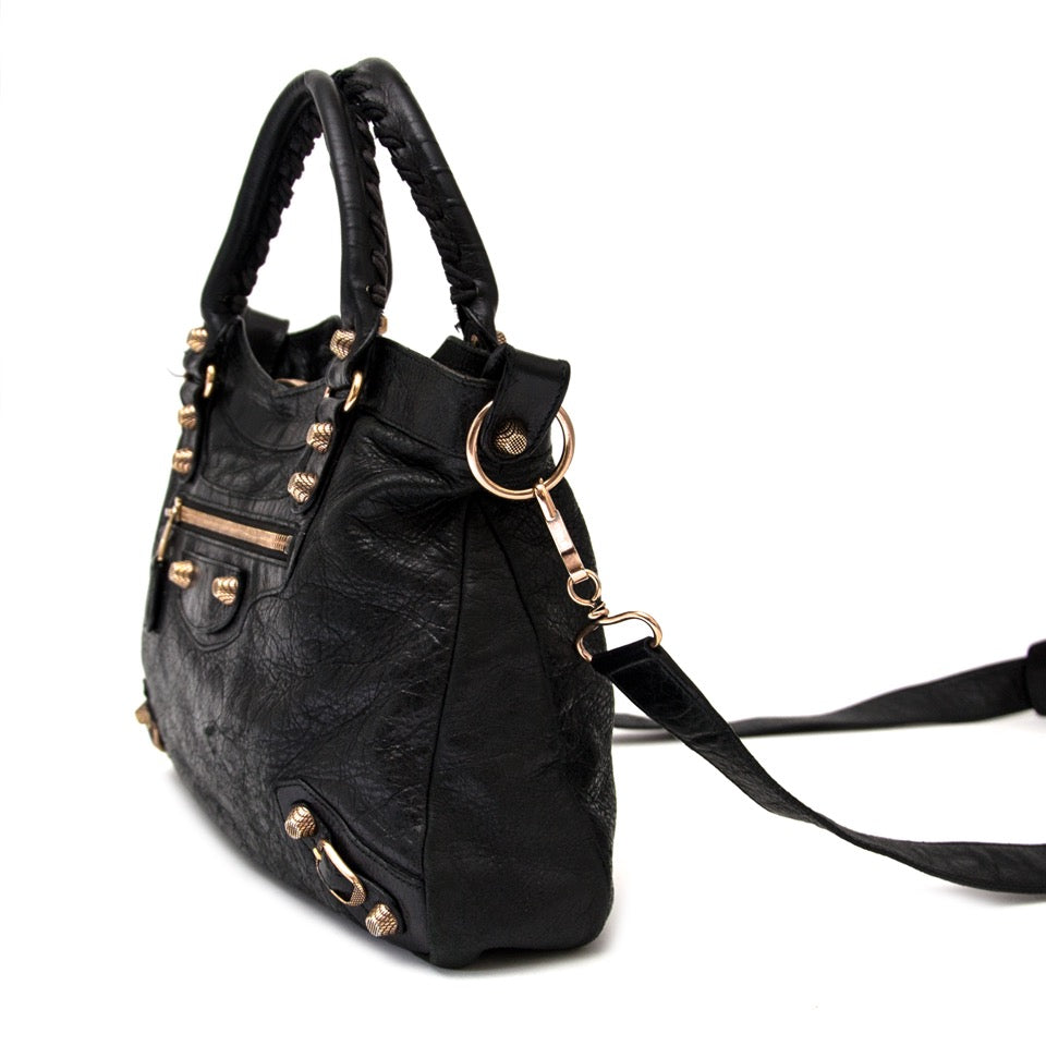 shop safe online secondhand designer Balenciaga Black Classic Town + strap (Labellov