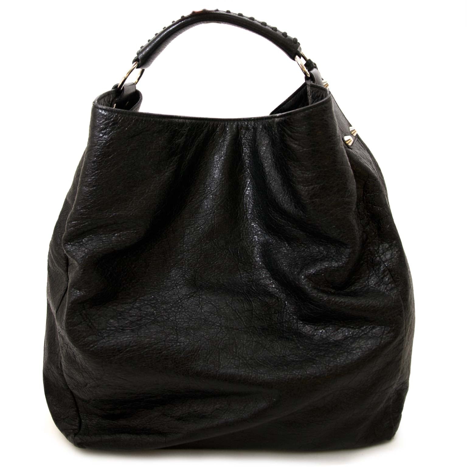veilig online shoppen bij labellov vintage webshop met balenciaga bucket tassen