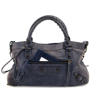second hand Balenciaga Blue Leather Classic First Bag now for sale at labellov.com for the best price