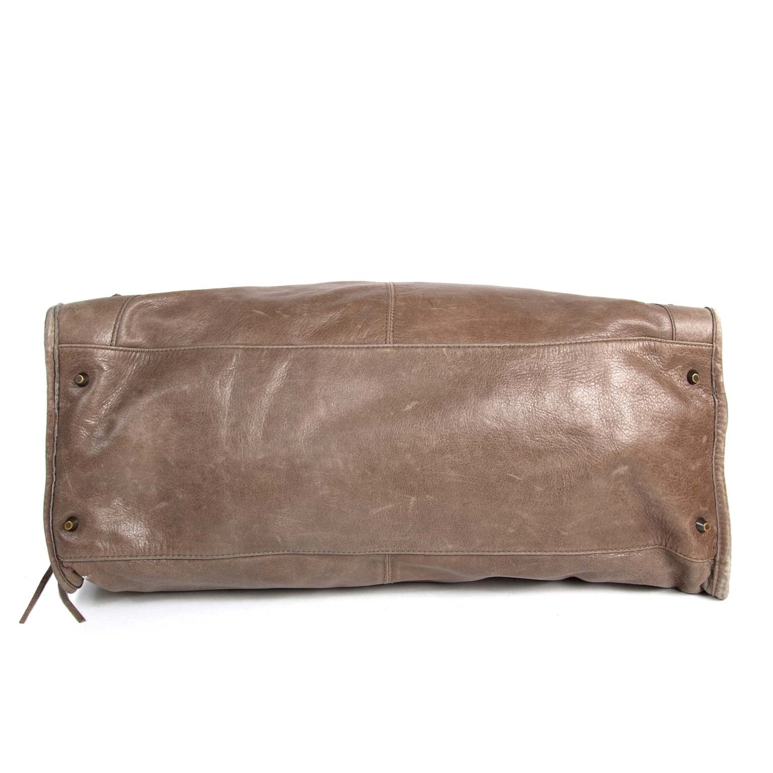 Balenciaga Weekender Seigle Agneau Leather Bag