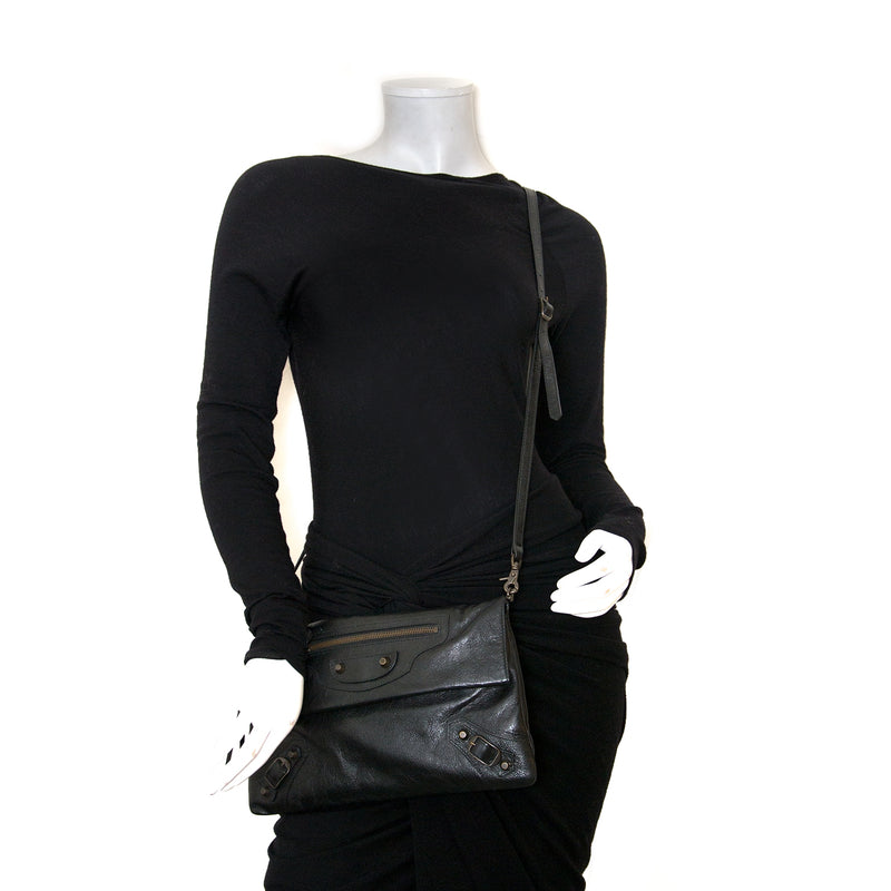 Balenciaga Arena Leather Giant Envelope Clutch for sale online