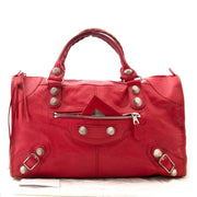 Balenciaga Coquelicot Red Giant Work Bag for sale online at Labellov