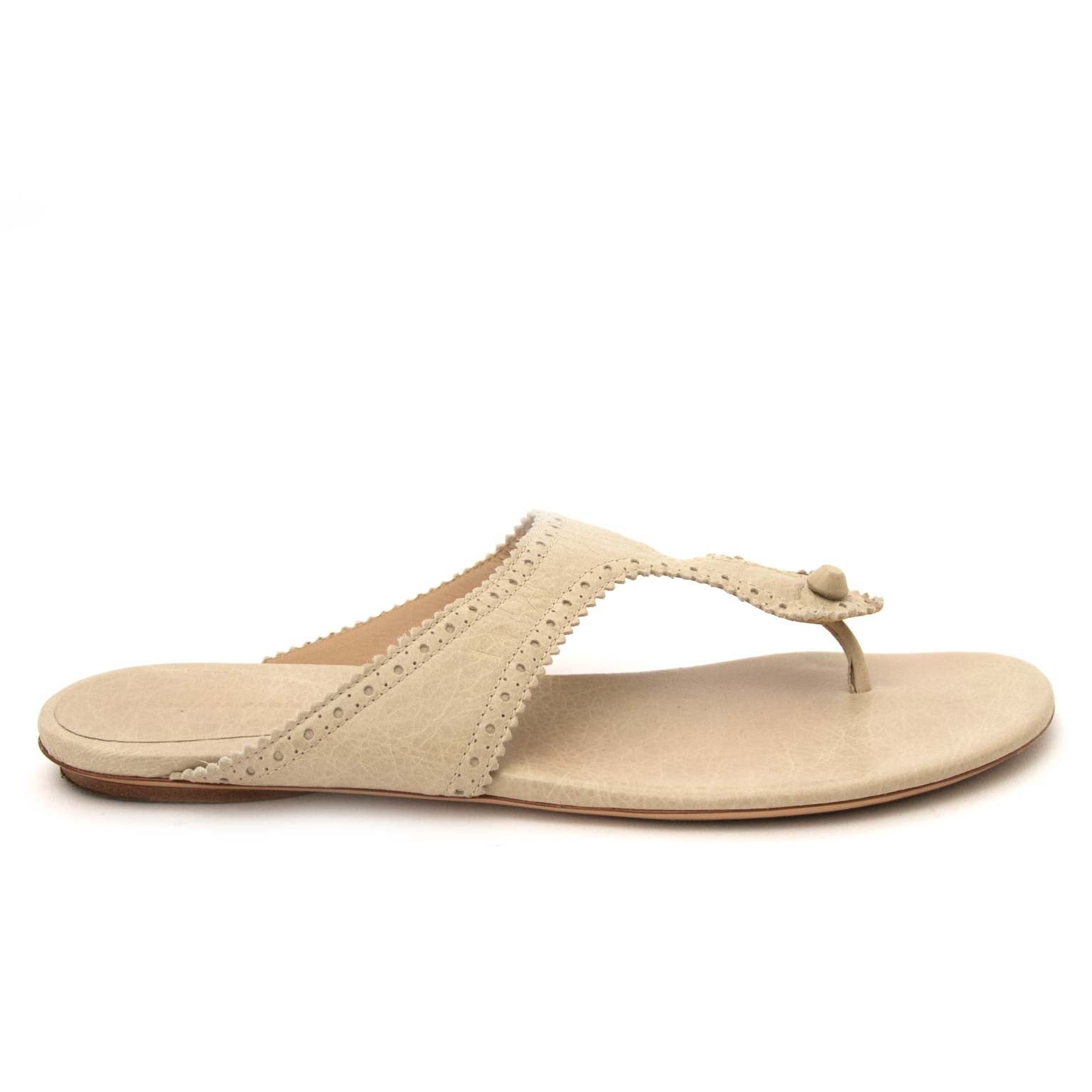 balenciaga beige slip-on sandals now for sale at labellov vintage fashion webshop belgium