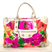 koop balenciaga giant 21 extra-large bloemen city tas bij labellov vintage mode webshop