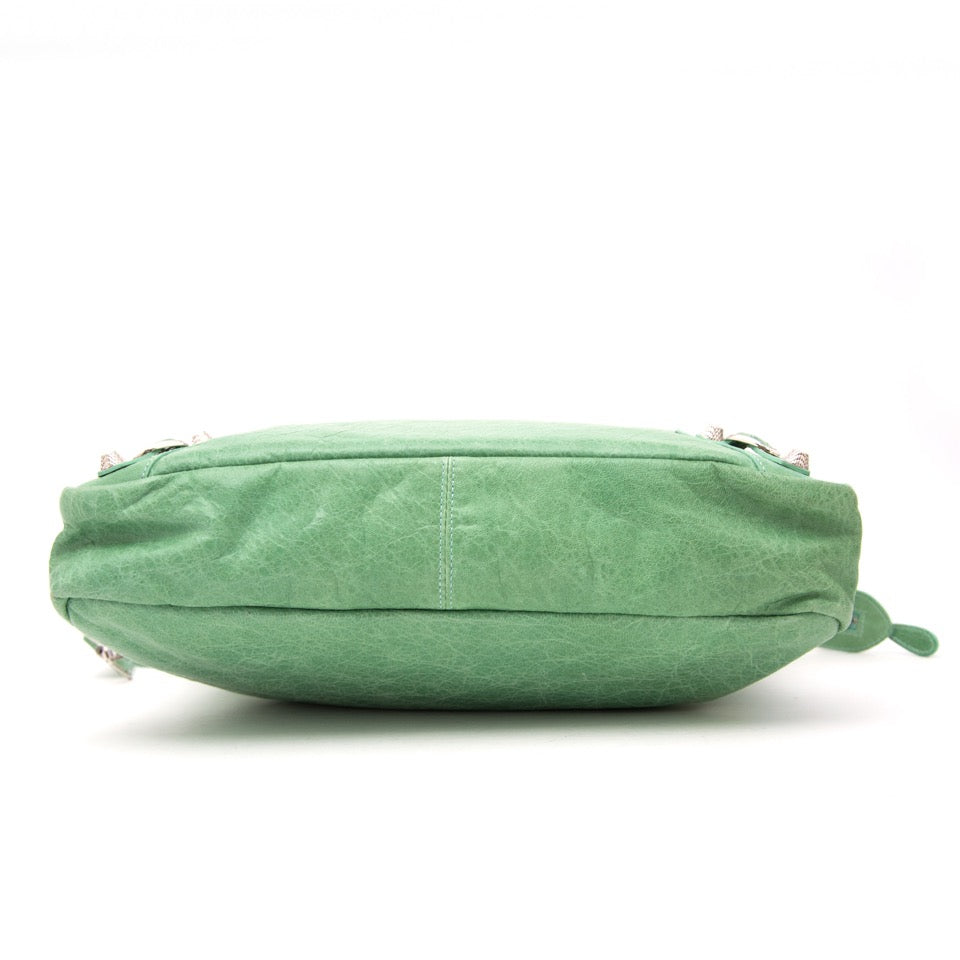 Balenciaga Town Seafoam Green Shoulder Bag in secondhand condition with worldwide shipping