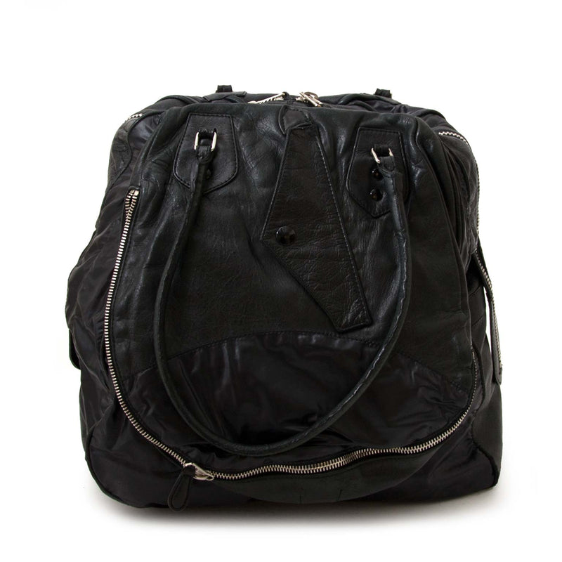Buy authentic Balenciaga leather and nylon jacket bag now online at labellov vintage fashion webshop